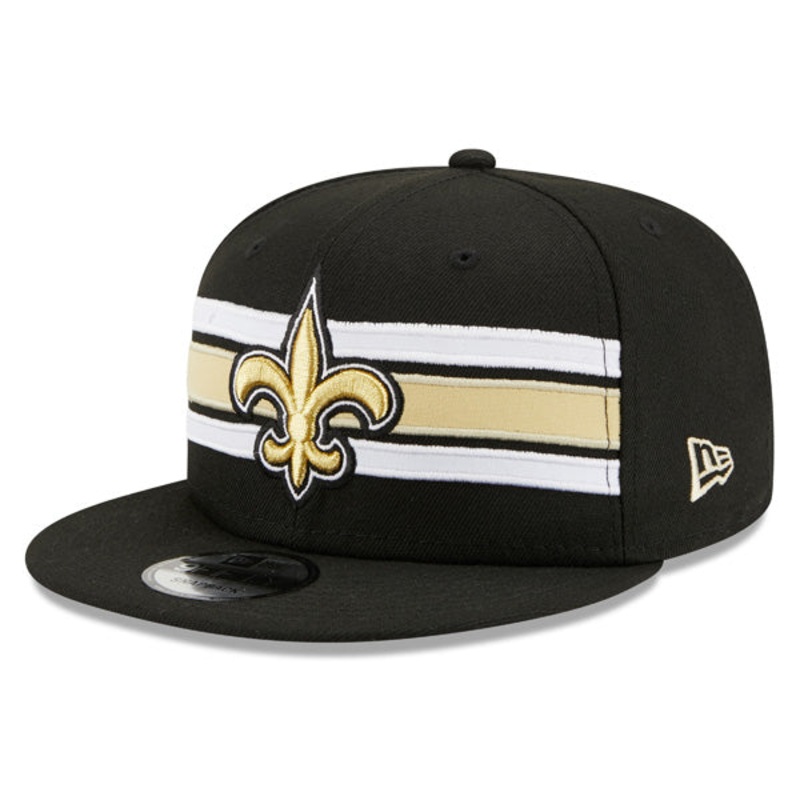 New Orleans Saints New Era NFL THROWBACK STRIKE 9Fifty Snapback Hat – Black