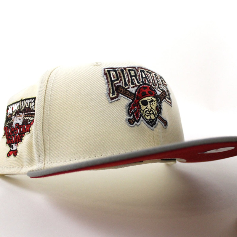 Pittsburgh Pirates 2006 All Star Game 59Fifty New Era Fitted Hat (Chrome Misty Scarlet Under Brim) 7