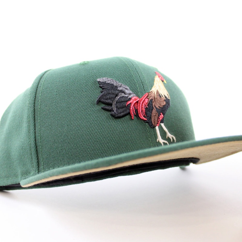 ROOSTER New Era 59Fifty Fitted Hat (Pine Green Khaki Under Brim) 7