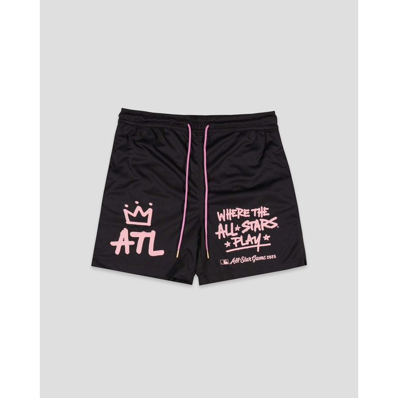 Where the All Stars Play Diamond Air Youth Mesh Shorts (Black) – All-Star Game 2025 Youth Small