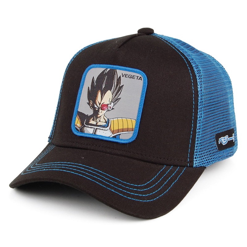 Capslab Dragon Ball Z Trucker Cap – Vegeta – Black-Blue Adjustable