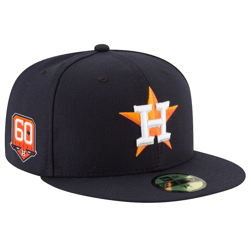 New Era Houston Astros Navy Home 60th Anniversary Authentic Collection On-Field 59FIFTY Fitted Hat