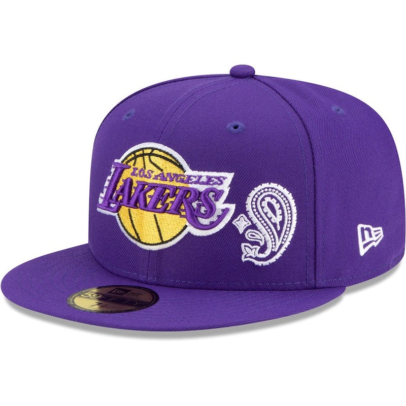 New Era Los Angeles Lakers Purple Patchwork Under 59FIFTY Fitted Hat