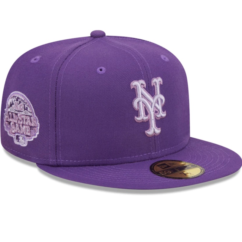 New Era New York Mets Purple Lavender Undervisor 59FIFTY Fitted Hat