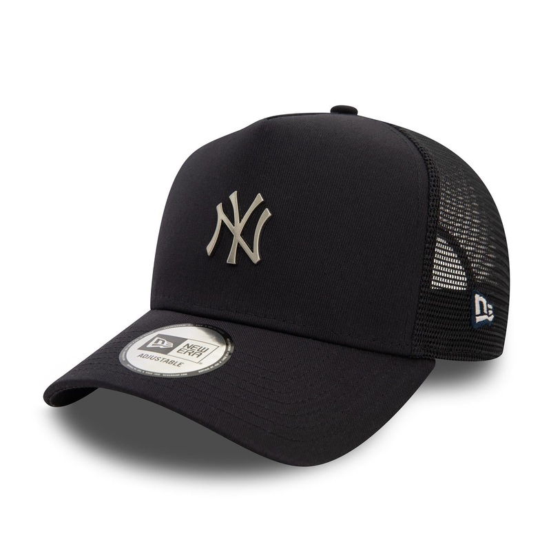New York Yankees E-Frame Metallic NavyTrucker Cap One Size