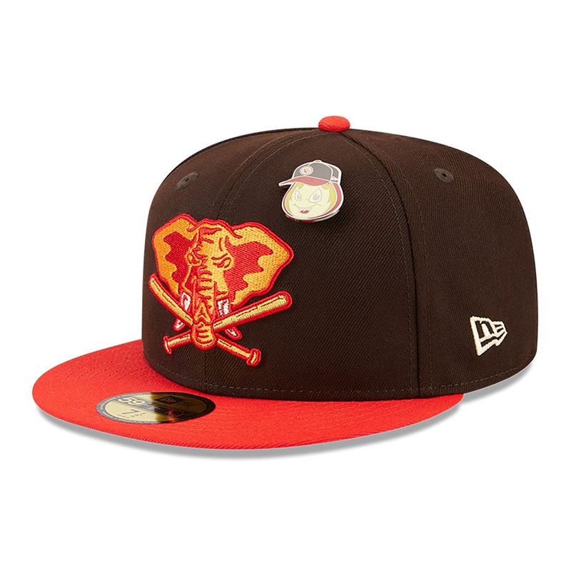 Oakland Athletics 59FIFTY The Elements Brown/Red Cap 7
