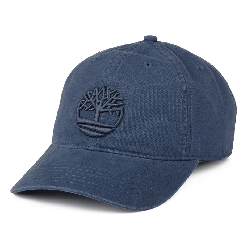 Timberland Hats Soundview Cotton Canvas Baseball Cap – Washed Blue Adjustable