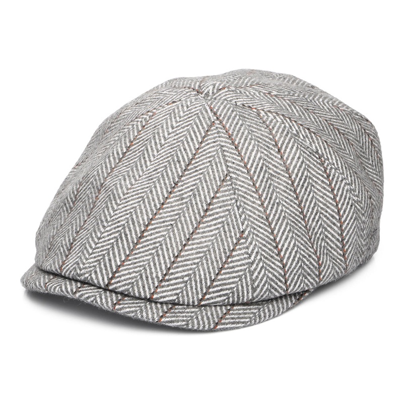 Bailey Hats Arley Herringbone Newsboy Cap – Grey S