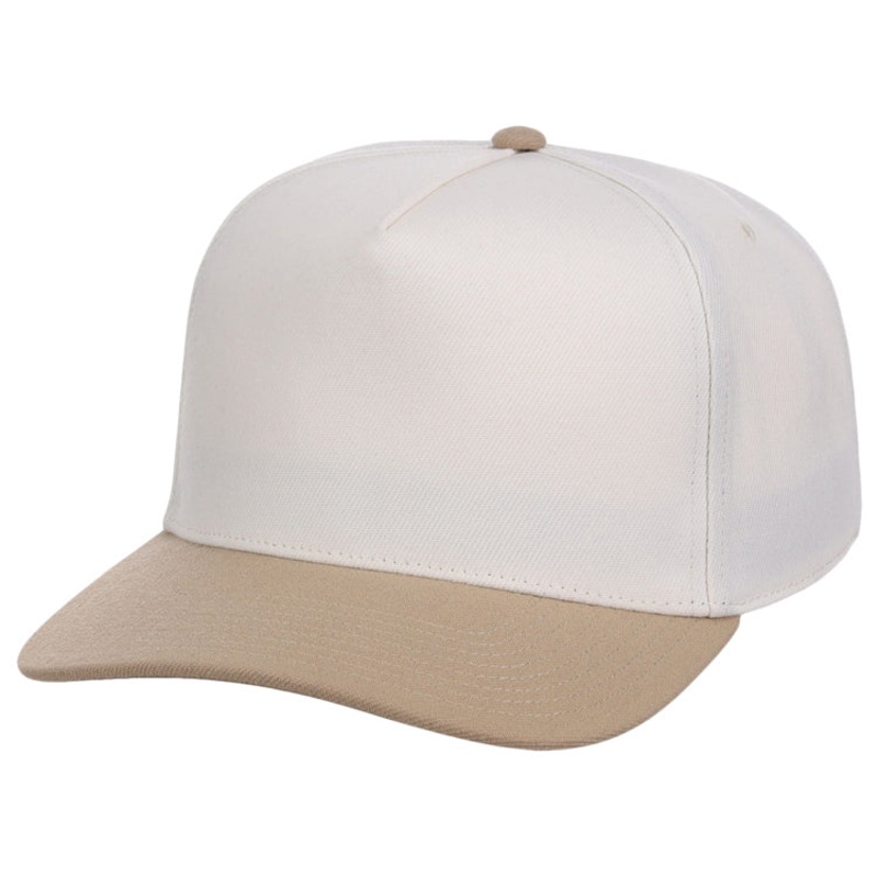 Crowns By Lids Hook Shot 2-Tone A-Frame Cap – Ivory/Tan Adjustable