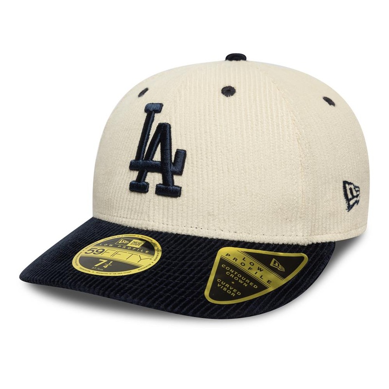 Los Angeles Dodgers Low Profile 59FIFTY MLB Cord Stone/Navy Cap 6-7/8