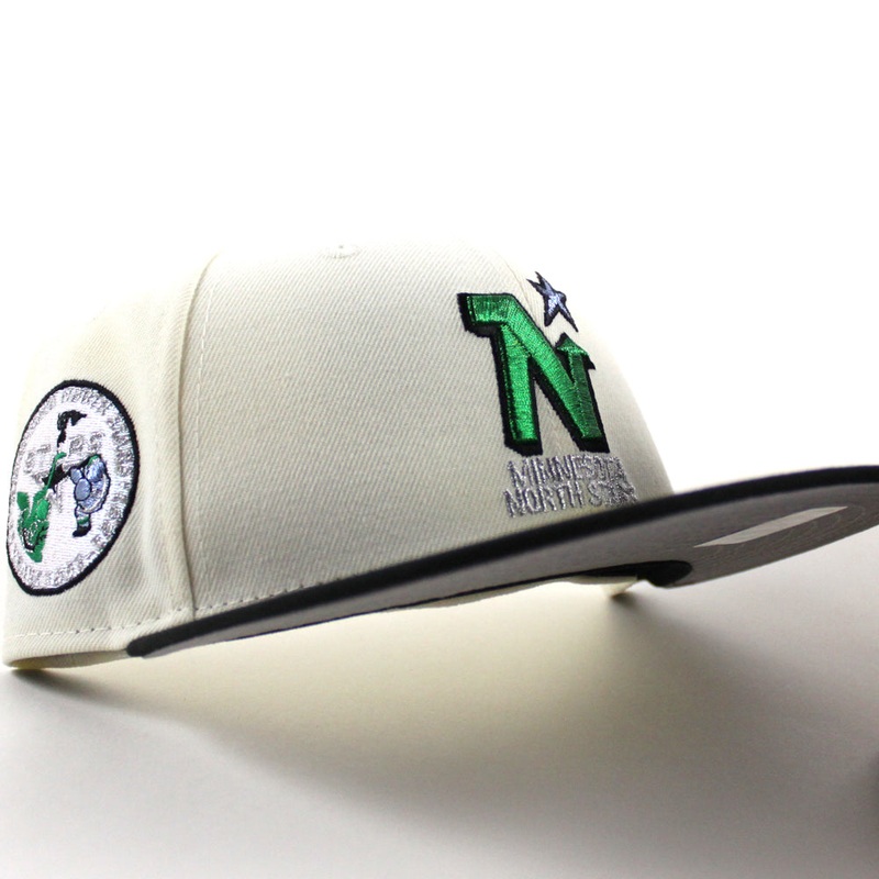 Minnesota North Stars 25 Years New Era 59Fifty Fitted Hat (Chrome White Black Gray Under brim) 7