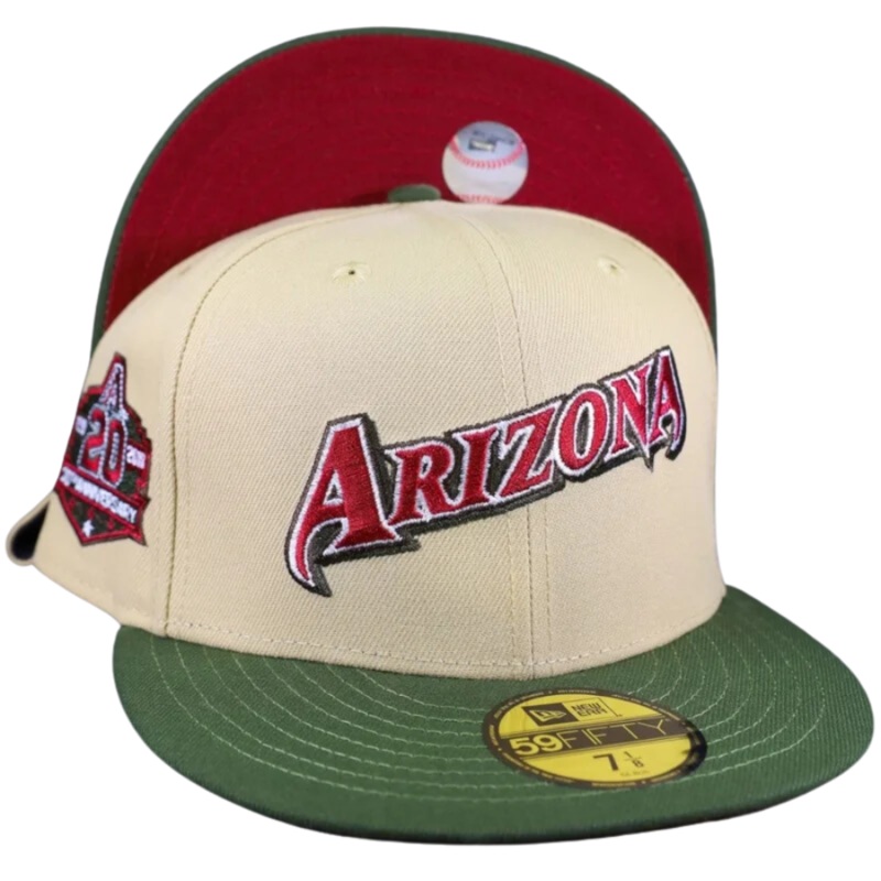 New Era Arizona Diamondbacks 20th Anniversary Vegas Gold/Rifle Green 59FIFTY Fitted Cap