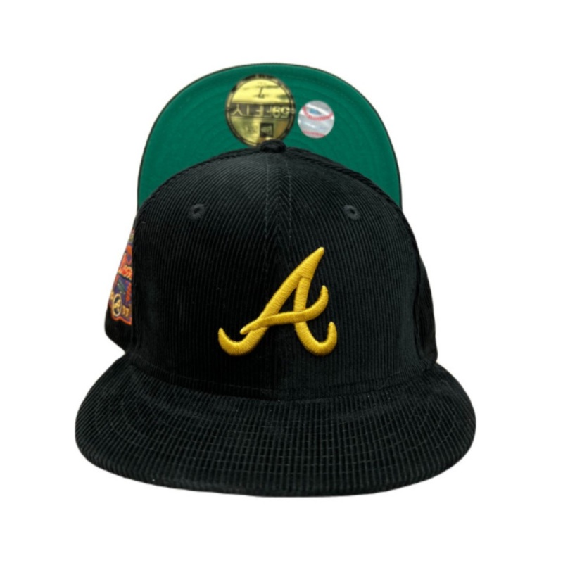 New Era Atlanta Braves “Five Mic Pack” Black Corduroy 2017 Inaugural Season 59FIFTY Fitted Hat