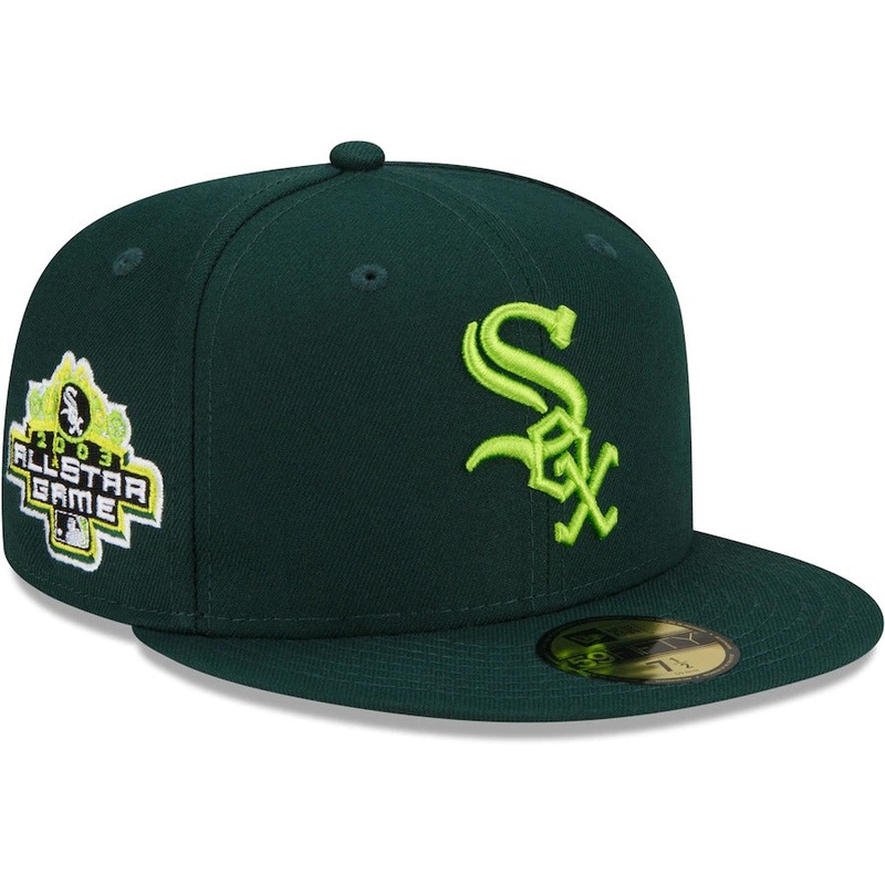 New Era Chicago White Sox Green 2003 MLB All-Star Game Color Fam Lime Undervisor 59FIFTY Fitted Hat