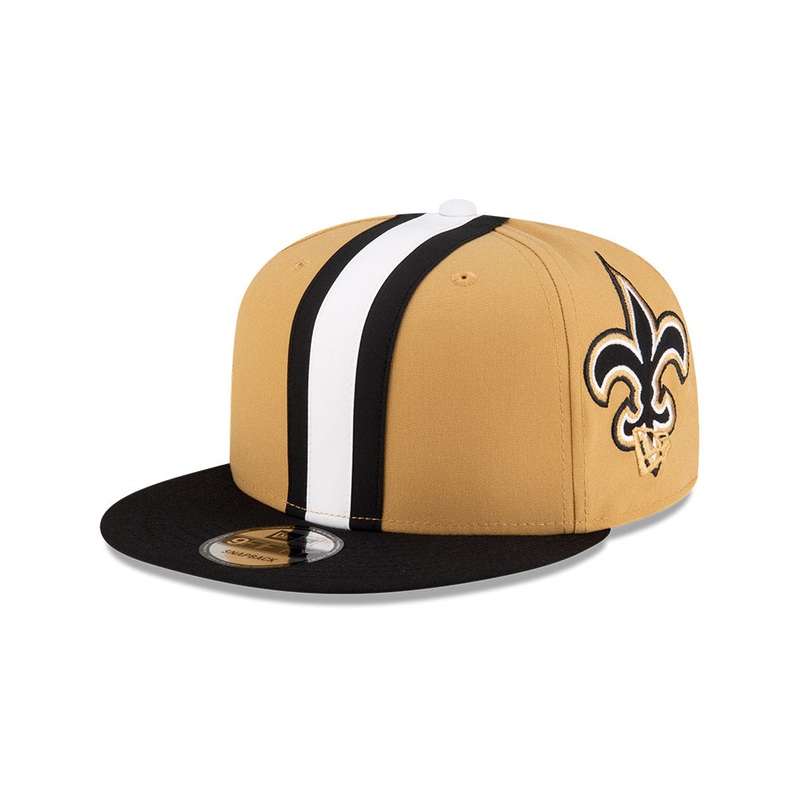 New Orleans Saints New Era HELMET 9Fifty Snapback Hat – Gold/Black