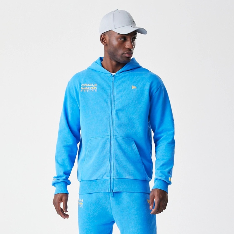Red Bull Racing Blue Oversized Full Zip Hoodie XS