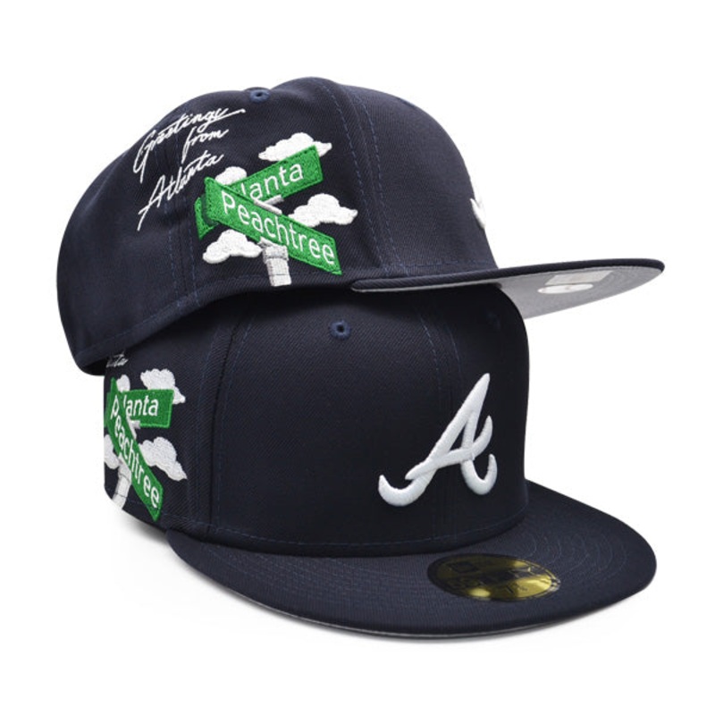 Atlanta Braves New Era Exclusive CLOUD ICON 59Fifty Fitted Hat – Navy 6 7/8