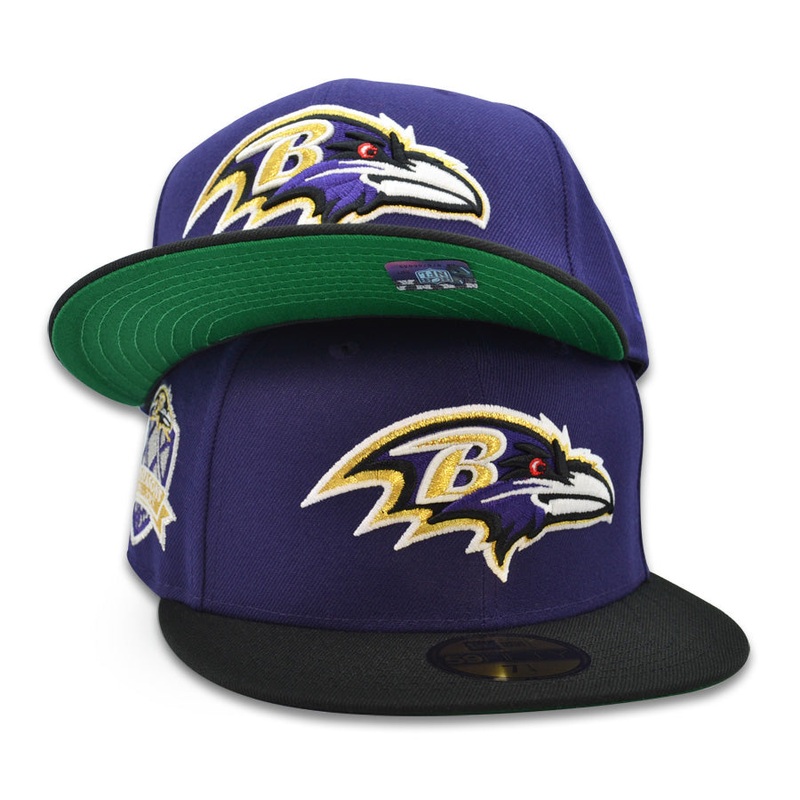 Baltimore Ravens 20 SEASONS Exclusive New Era 59Fifty NFL Fitted Hat -Purple/Black 6 7/8