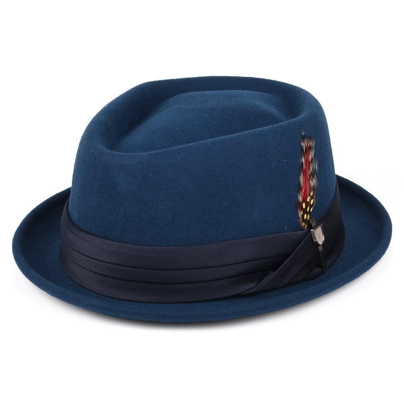 Brixton Hats Stout Wool Felt Pork Pie Hat – Ocean Small-56cm