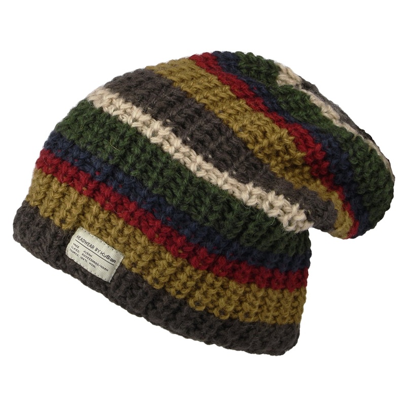 Kusan Cardi Floppy Beanie Hat – Khaki-Multi 1-Size