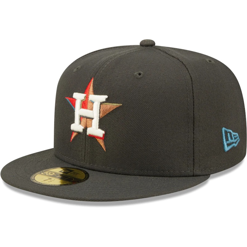 New Era Houston Astros Charcoal Multi Color Pack 59FIFTY Fitted Hat