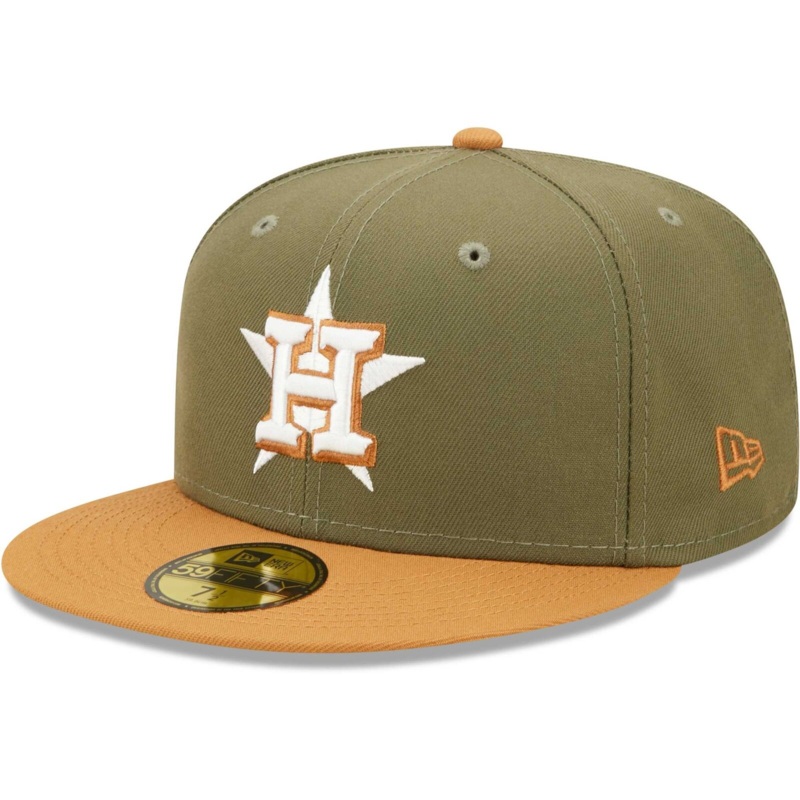 New Era Houston Astros Olive/Brown Two-Tone Color Pack 59FIFTY Fitted Hat