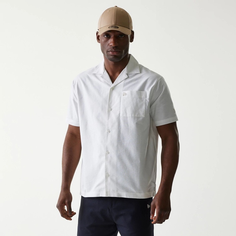 New Era White Revere Short Sleeve Shirt XS