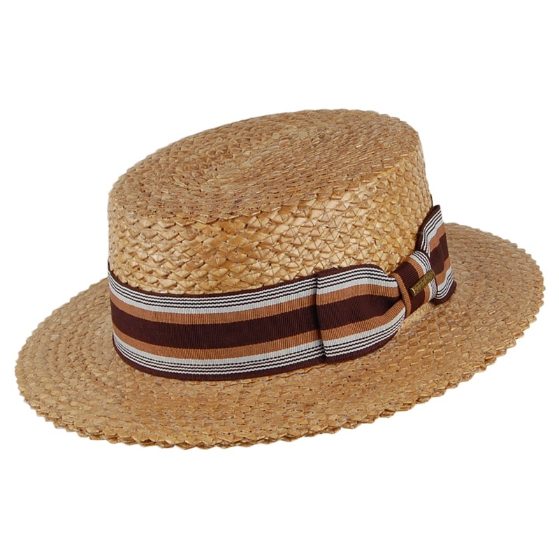 Stetson Hats Vintage Straw Boater Hat – Wheat S