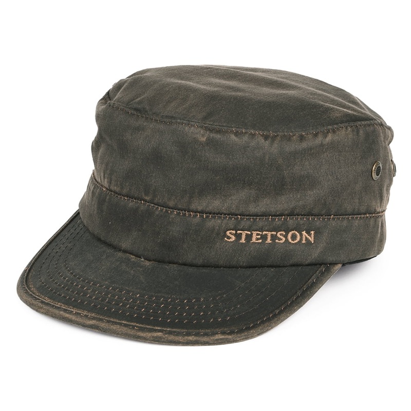 Stetson Hats Weathered Army Cap – Brown S