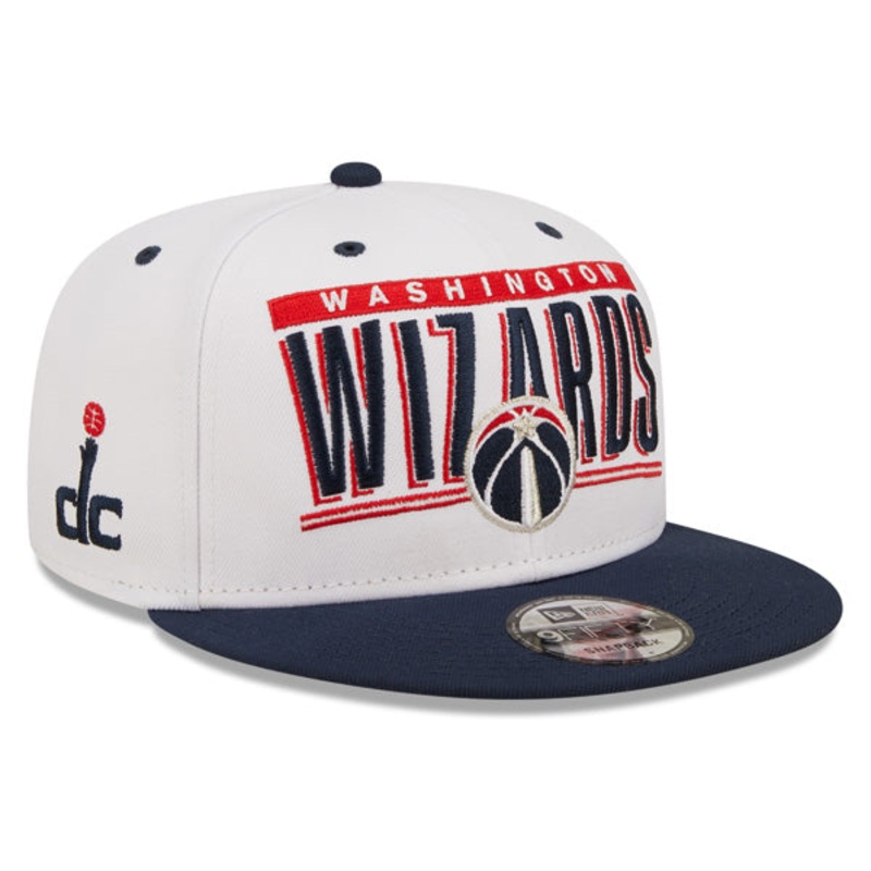 Washington Wizards New Era RETRO TITLE 9Fifty Snapback NBA Hat – White/Navy