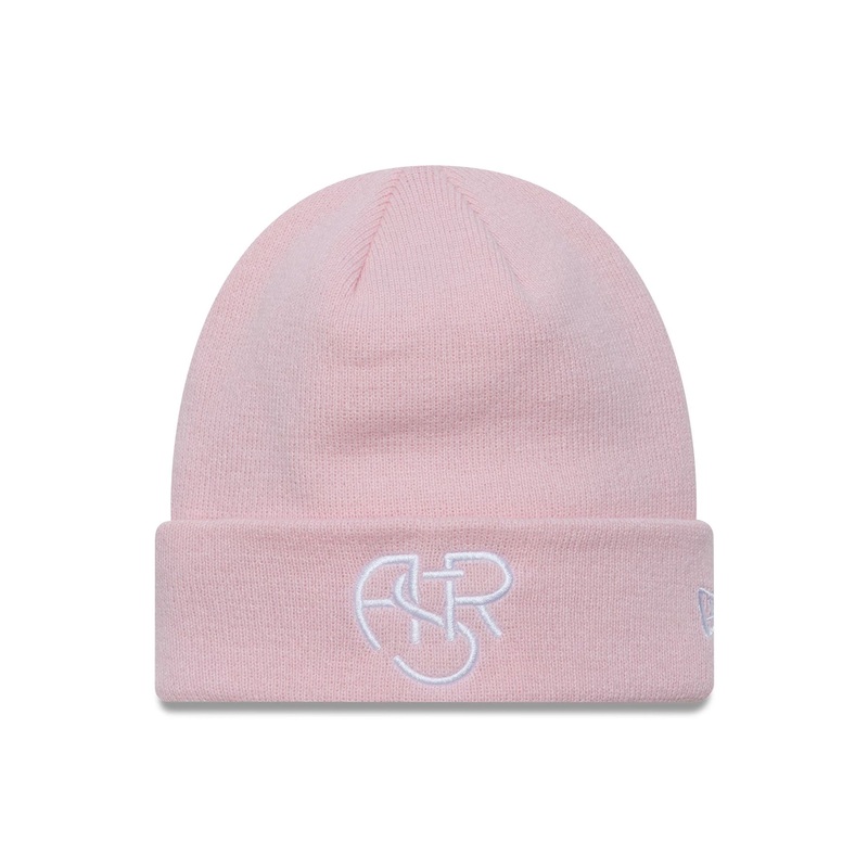 AS Roma Womens Core Pastel Pink Cuff Knit Beanie Hat OSFM