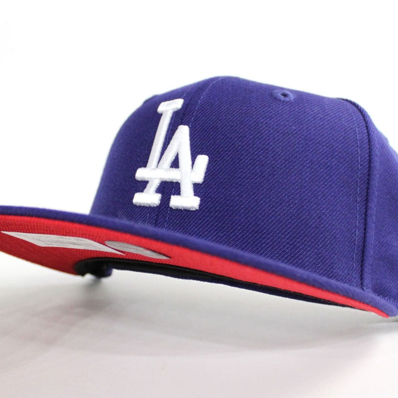 Los Angeles Dodgers New Era Fitted 59Fifty Hats (Blue Red Under Brim) 7