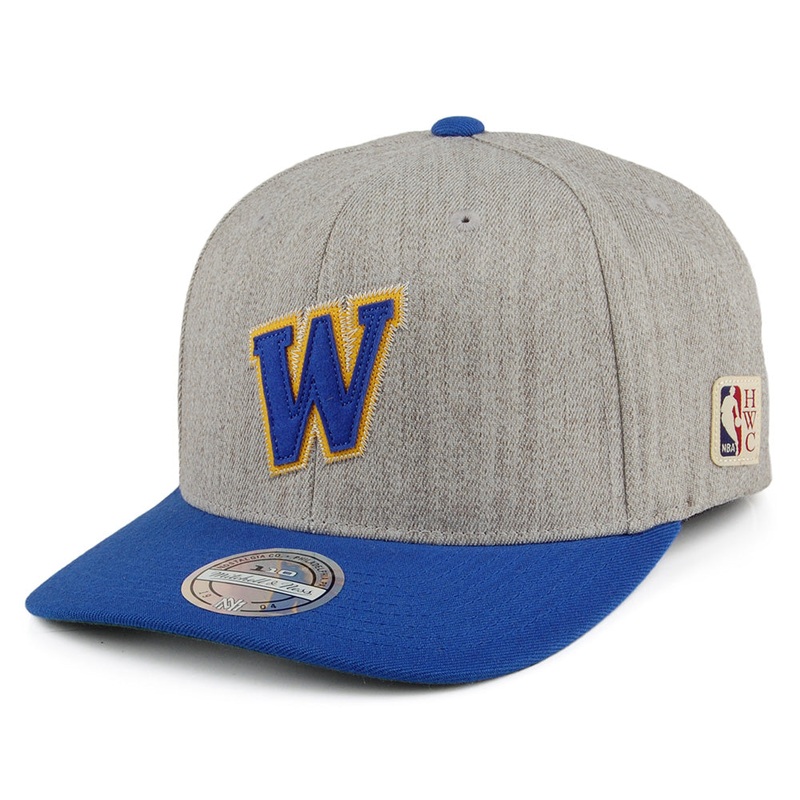 Mitchell & Ness Golden State Warriors Snapback Cap – Hometown – Grey-Blue Adjustable
