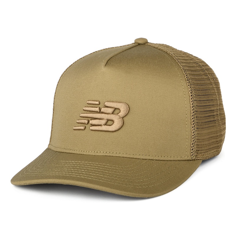 New Balance Hats Sport Essentials Trucker Cap – Light Brown Adjustable