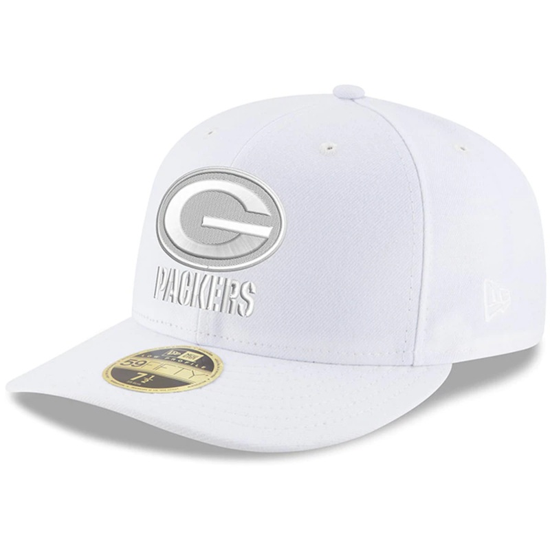 New Era Green Bay Packers White on White Low Profile 59FIFTY Fitted Hat