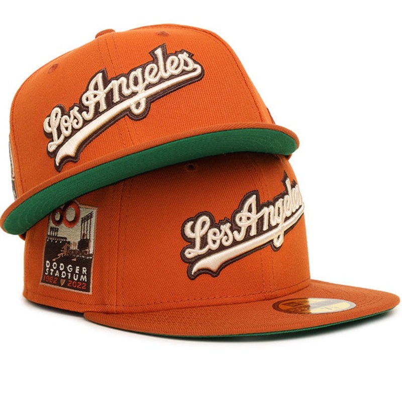 New Era Los Angeles Dodgers Rust Orange 60th Anniversary 59FIFTY Fitted Hat