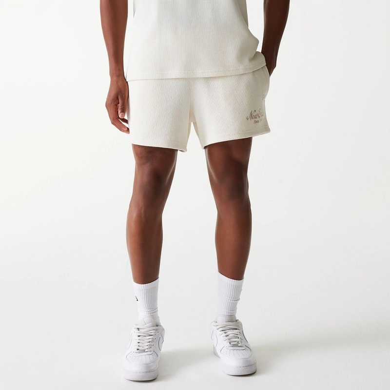 New Era Waffle Open White Shorts XS