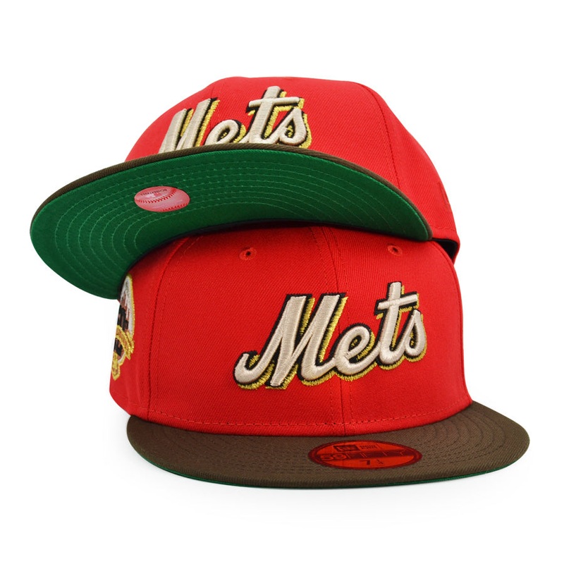 New York Mets 50th ANNIVERSARY Exclusive New Era 59Fifty Fitted Hat – FDR/Walnut 6 7/8
