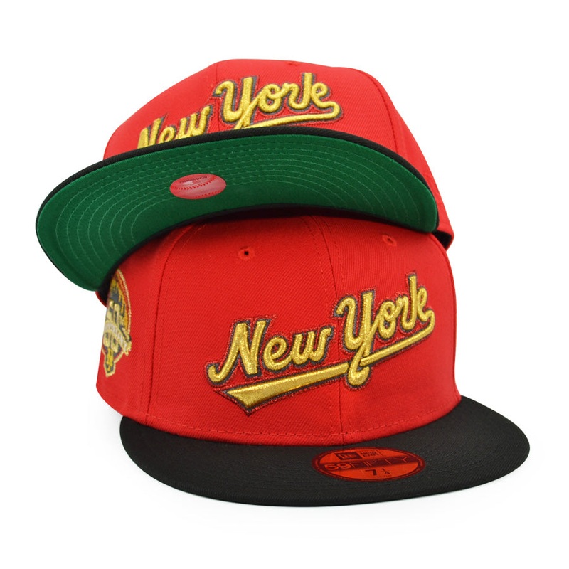 New York Mets Script 50th ANNIVERSARY Exclusive New Era 59Fifty Fitted Hat – FDR/Black 6 7/8