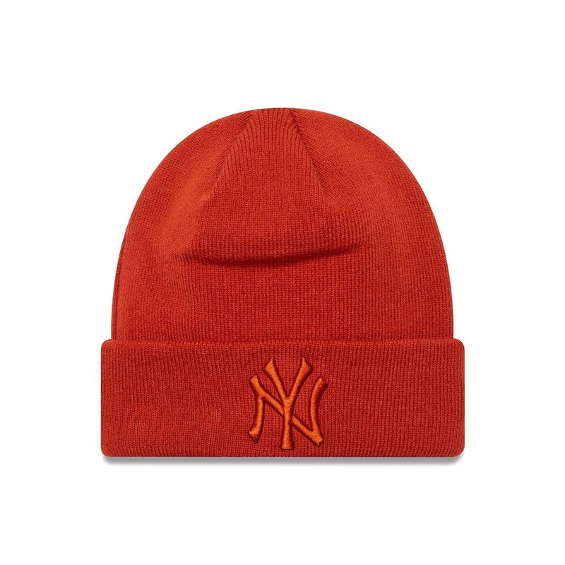 New York Yankees League Essential Dark Orange Cuff Knit Beanie Hat OSFM