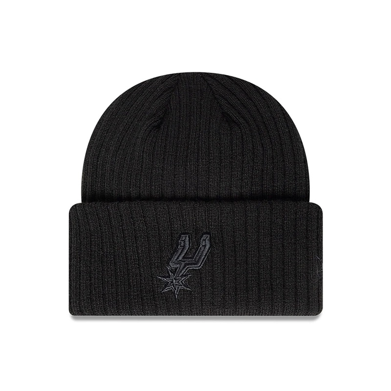 San Antonio Spurs NBA Paris Games 2025 Black Cuff Knit Beanie Hat OSFM