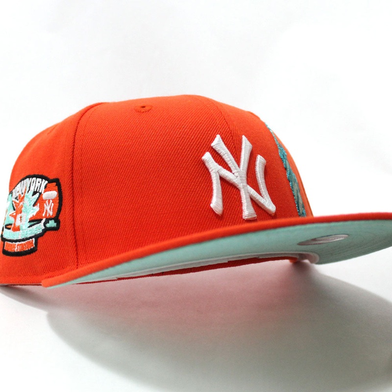Statue Of Liberty New York Yankees Subway Series New Era 59Fifty Fitted Hat (Orange Blue Tint Under Brim) 7