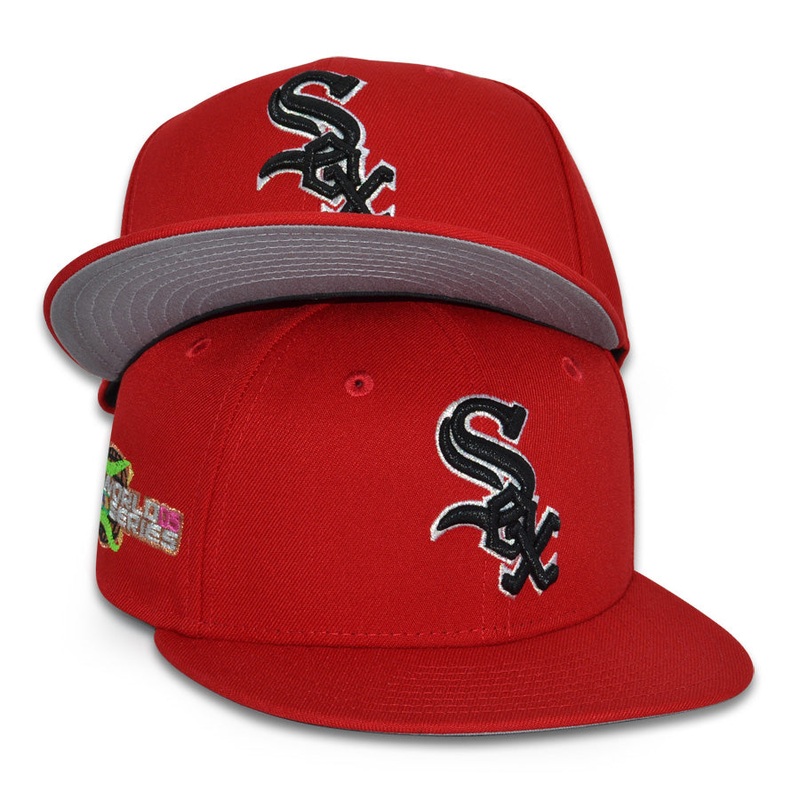 Chicago White Sox “THE MENACE” Exclusive New Era 59Fifty Fitted Hat – Scarlet 6 7/8