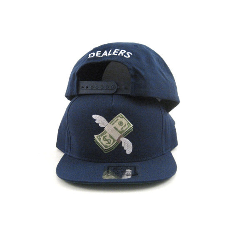 Dealers Shmoney Snapback Hats (Navy) One Size