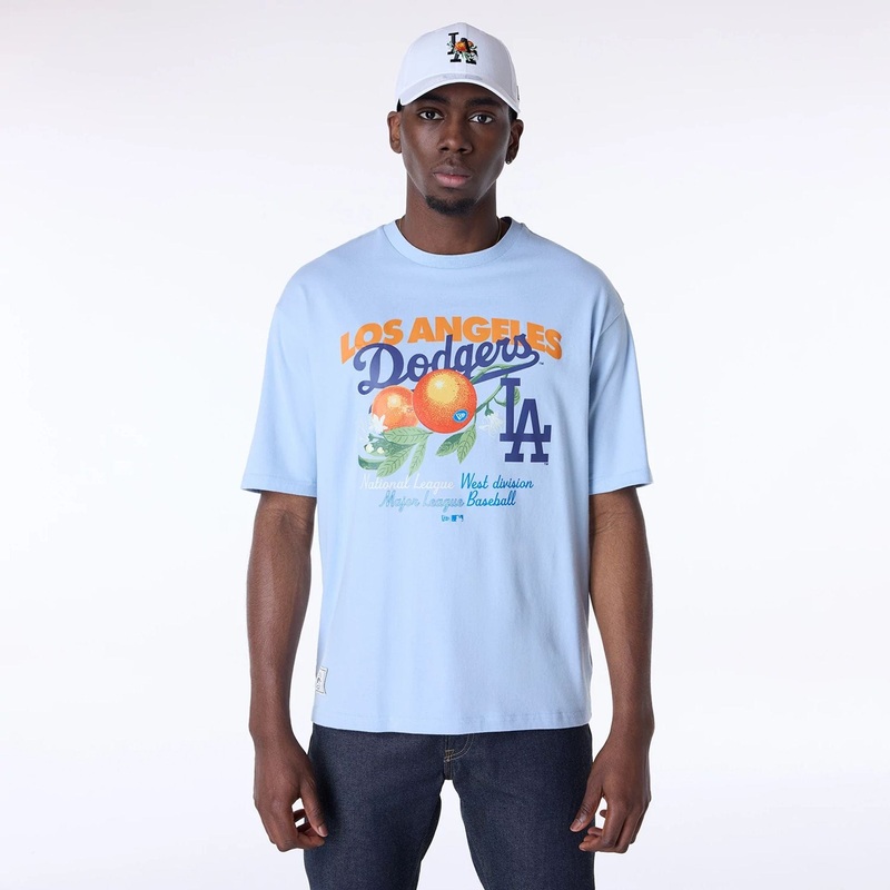 LA Dodgers MLB Fruit Graphic Pastel Blue T-Shirt XS