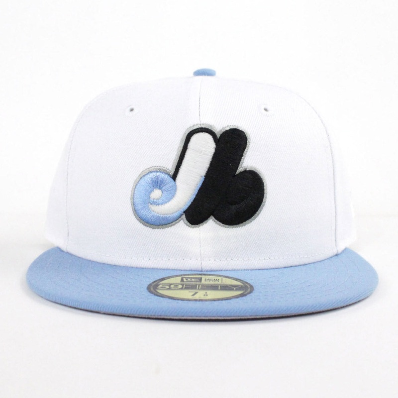 Montreal Expos New Era Fitted 59Fifty hat (Air Jordan 9 Retro GS UNC Gray Under Brim) 7