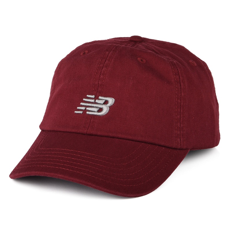 New Balance Hats Classic NB Curved Brim Baseball Cap – Dark Red Adjustable