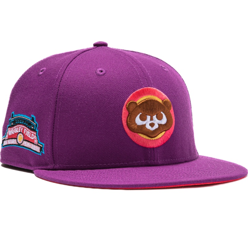 New Era Chicago Cubs Purple Aux Pack Wrigley Field 59FIFTY Fitted Hat