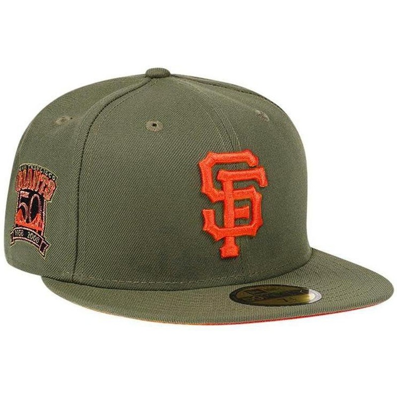 New Era San Francisco Giants 50th Anniversary Olive Copper Edition 59Fifty Fitted Cap