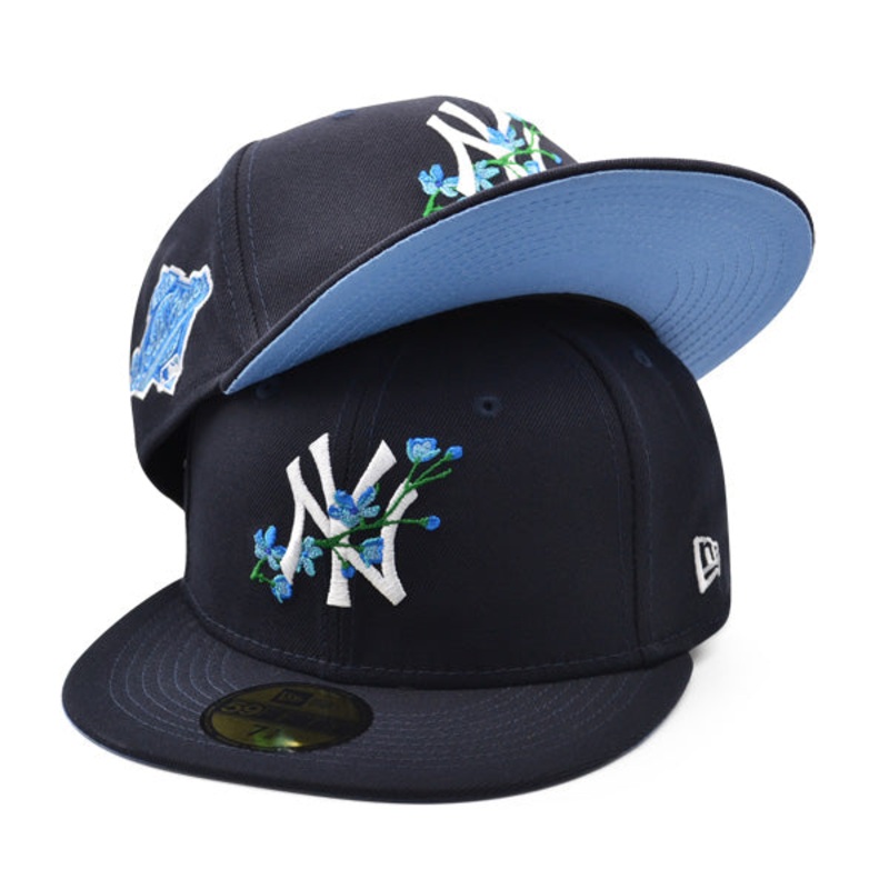 New York Yankees 1996 World Series BLOOM Exclusive  New Era 59Fifty Fitted Hat – Navy/Sky Bottom 7
